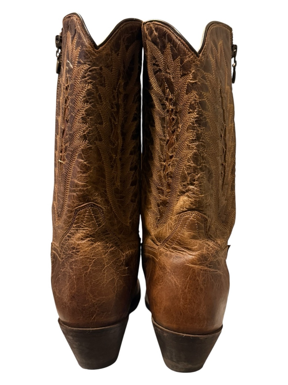 Dan Post Trish Zip Brown Leather Boots 3631 Women’s Sz 8 - Picture 6 of 8